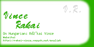 vince rakai business card